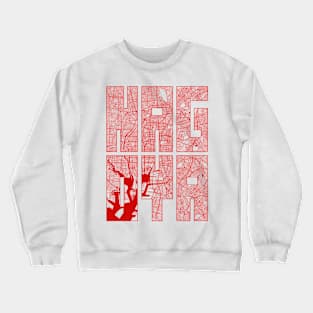 Nagoya, Japan City Map Typography - Oriental Crewneck Sweatshirt